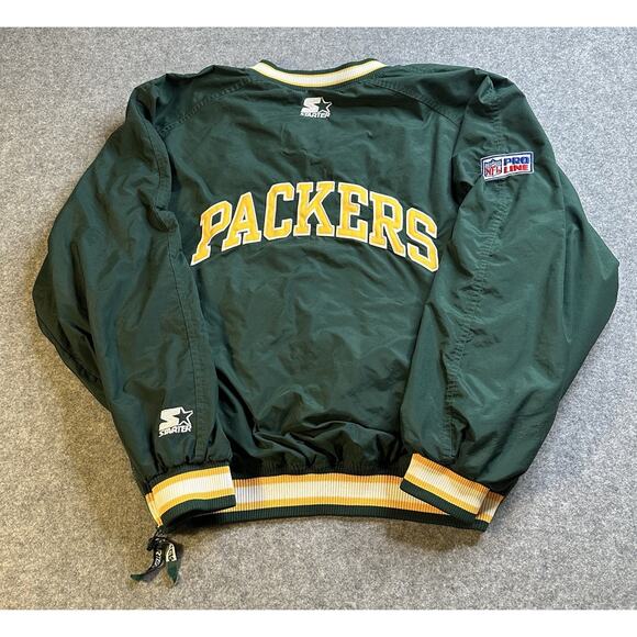 Vintage 90s NFL ProLine Starter Green Bay Packers Windbreaker Pullover Size L - Picture 2 of 12